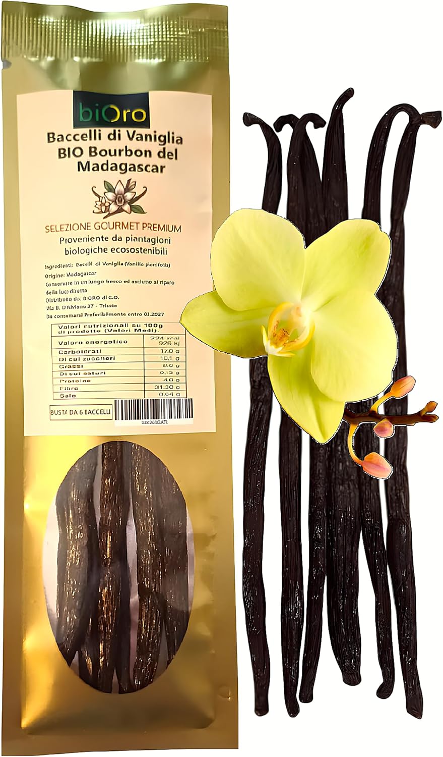 Bacelli di Vaniglia Bourbon (14-16cm) 6pz